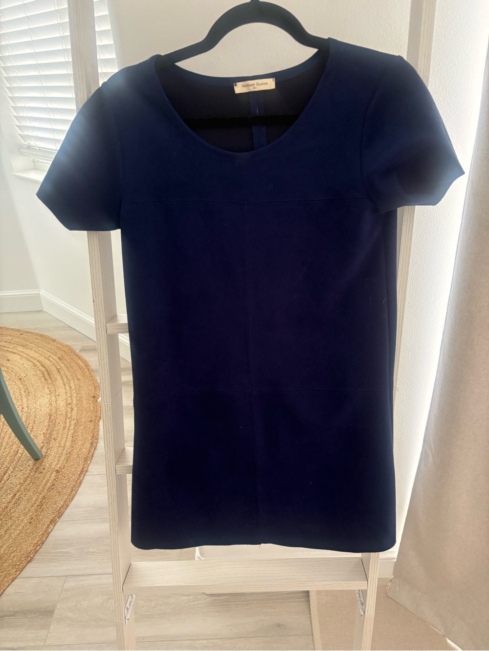 Lafayette 148 New York Deep Navy Scoop-Neck Mini Dress